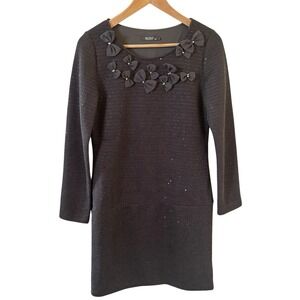 Dark Cottagecore Womens Floral‎ Dress Size Med Fairy Grunge Cute Goth Bows Event